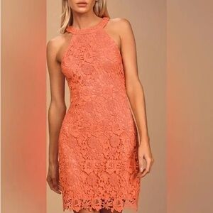 Lulu's Love Poem Coral Dress Small